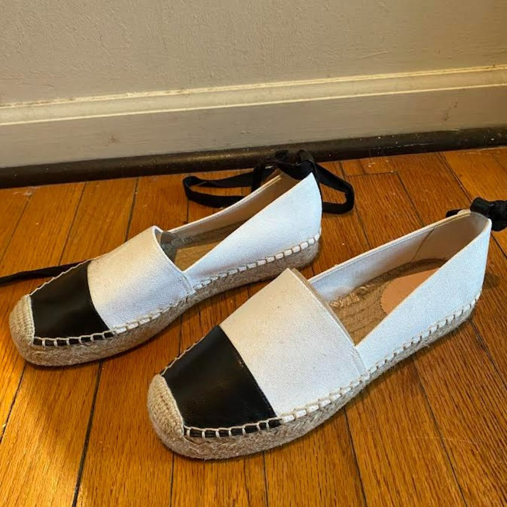 J Crew Espadrille with wrap laces size 8 1/2